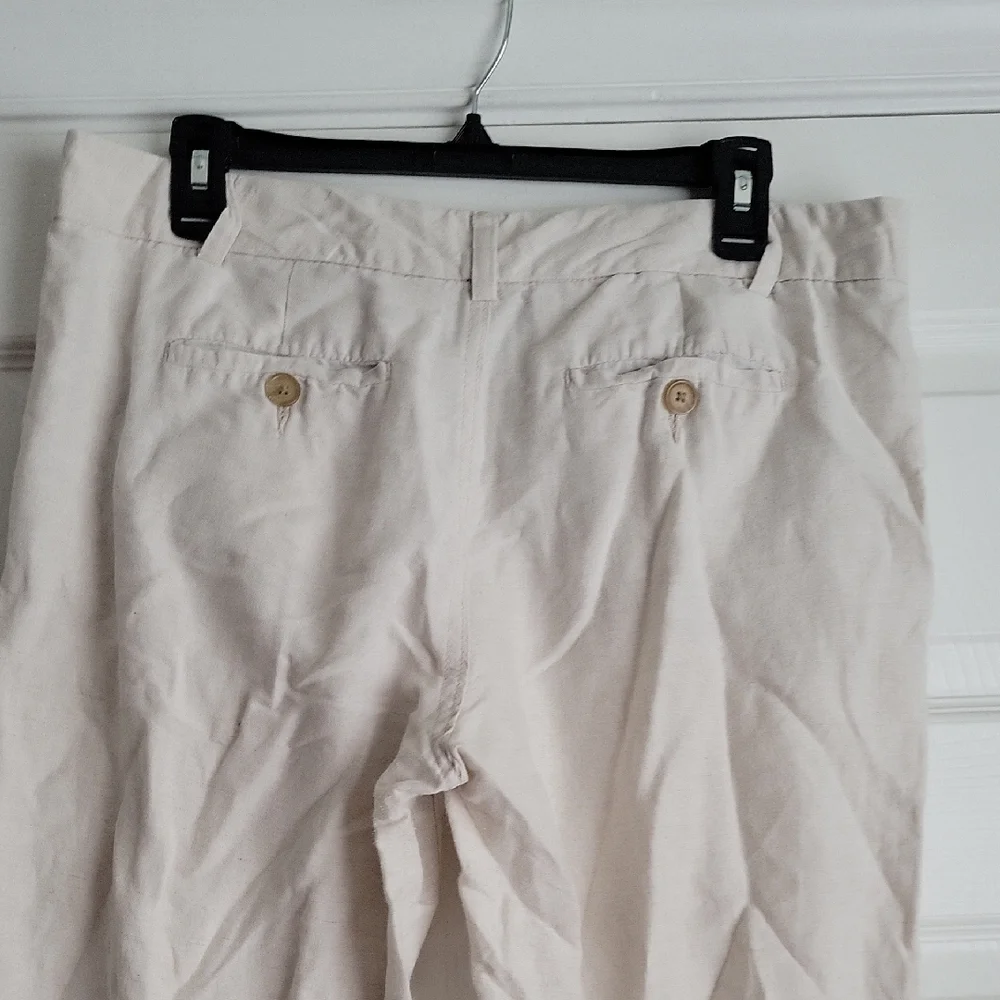Banana Republic Cream Linen Pants